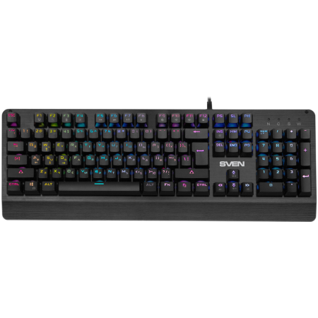 Механическая игровая клавиатура SVEN KB-G9700 (104 кл,+12Fn,RED switch, RGB, мет, корпус) SVEN KB-G9700 (SV-015831), купить в Краснодаре