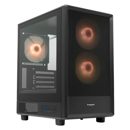 Корпус без блока питания HSPD M310-TGBK-ARGB, купить в Краснодаре