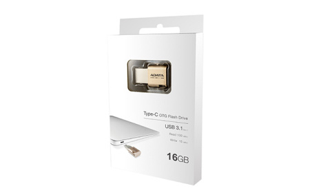 Флеш накопитель 16GB A-DATA Choice UC350, USB3.1/Type-C, Золотой, купить в Краснодаре