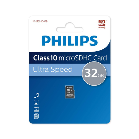 Флеш карта microSD 32GB PHILIPS microSDHC Class 10, купить в Краснодаре