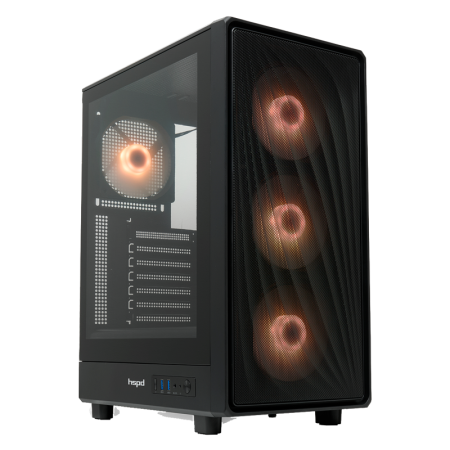 Корпус без блока питания HSPD M510-TGBK-ARGB, купить в Краснодаре