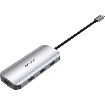 Мультифункциональный хаб Vention USB Type C 7 в 1 Мультифункциональный хаб Vention USB Type-C M/3 x USB 3.0 F+HDMI F+USB Type-C F+SD F+TF F (TOJHB), купить в Краснодаре