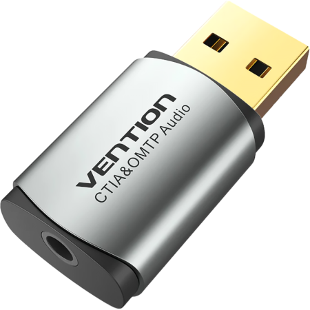 Внешняя звуковая карта Vention USB Серая Vention CDLH0, купить в Краснодаре