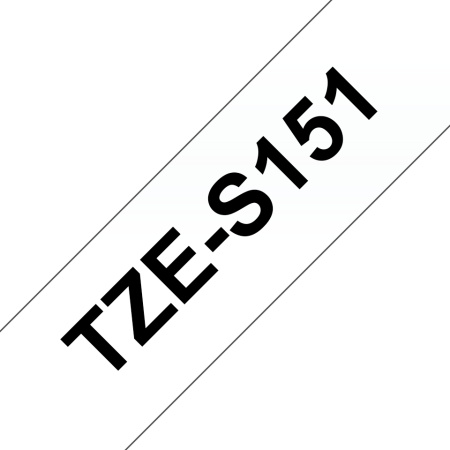 Наклейка ламинированная повышенной адгезии TZ-ES151 (24 мм черн/прозр), купить в Краснодаре