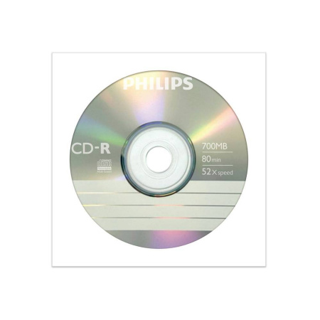 Диск CD-R Philips 700 Mb, 52х, Бум. конверт, купить в Краснодаре