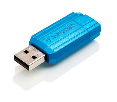 Флеш накопитель 32GB Verbatim PinStripe, USB 2.0, Синий, купить в Краснодаре