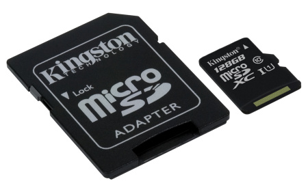 Карта памяти microSDXC Kingston SDC10G2/128GB, купить в Краснодаре