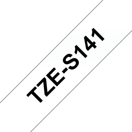 Наклейка ламинированная повышенной адгезии TZ-ES141 (18 мм черн/прозр), купить в Краснодаре