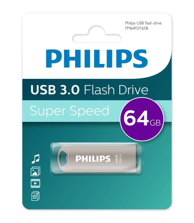 Флеш накопитель 64GB PHILIPS IRON 3.0 64GB, USB 3.0, купить в Краснодаре