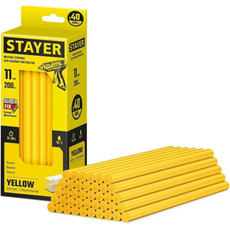 Клеевые стержни для клеевого пистолета STAYER 2-06821-Y-S40, купить в Краснодаре
