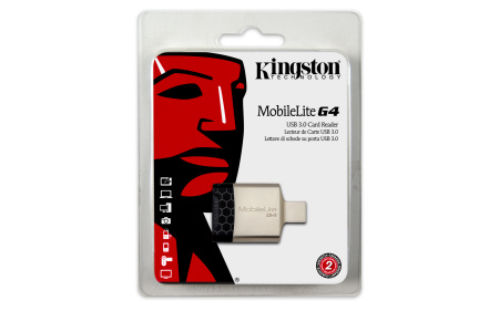 Кард-ридер Kingston MobileLite G4 USB 3.0 Multi-card Reader without cabel, купить в Краснодаре