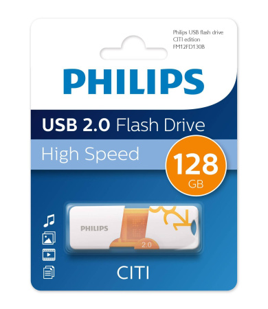 Флеш накопитель 128GB PHILIPS CITI2.0 128GB, USB 2.0, купить в Краснодаре