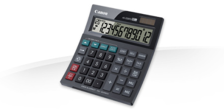 Калькулятор бухгалтерский Canon AS-220RTS черный 12-разр., купить в Краснодаре