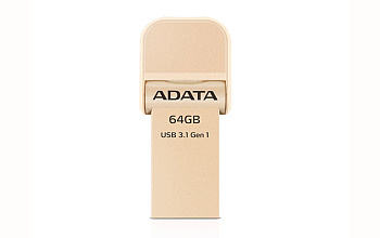 Флеш накопитель 64GB A-DATA i-Memory AI920, USB 3.1/Lightning, Gold