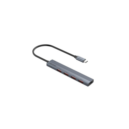Концентратор Vention OTG USB 3.2 Gen 2 Type-C на 4 USB порта + USB-C PD Серый - 0.15м. Vention CKHHB, купить в Краснодаре