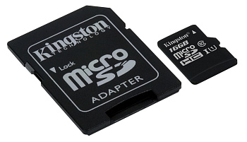 Карта памяти MicroSDHC Kingston SDC10G2/16GB