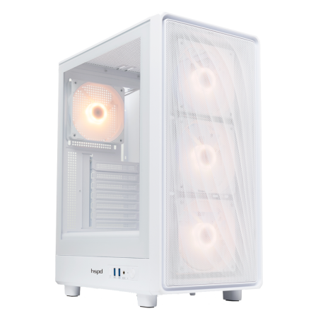 Корпус без блока питания HSPD M510-TGWH-ARGB, купить в Краснодаре