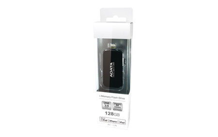 Флеш накопитель 128GB A-DATA i-Memory Elite UE710, USB 3.0/Lightning, Черный, купить в Краснодаре