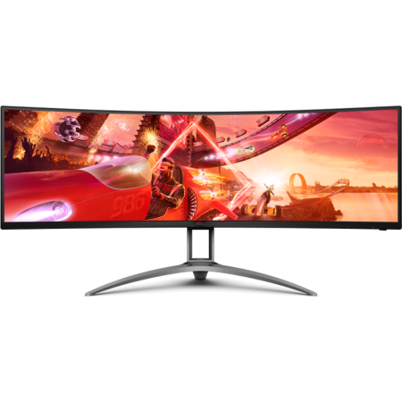 Монитор AOC AG493UCX2 49'', Curved, 5020x1440, VA, 165hz, 80M:1, 400cd, 1ms, 3xHDMI 2.0, DP 1.4, 3xUSB 3.2, Type-C 65W, Speakers, H. adj 100mm, 3Y, Black AOC AG493UCX2, купить в Краснодаре