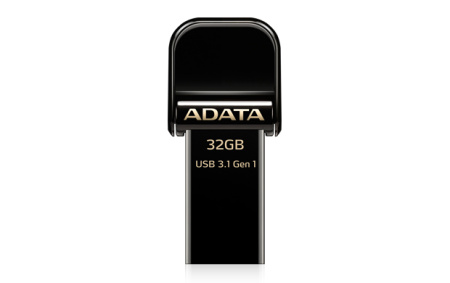 Флеш накопитель 32GB A-DATA i-Memory AI920, USB 3.1/Lightning, Glossy Black, купить в Краснодаре