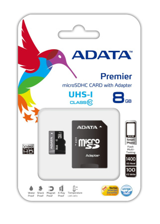 Карта памяти microSDHC ADATA AUSDH8GUICL10-RA1, купить в Краснодаре