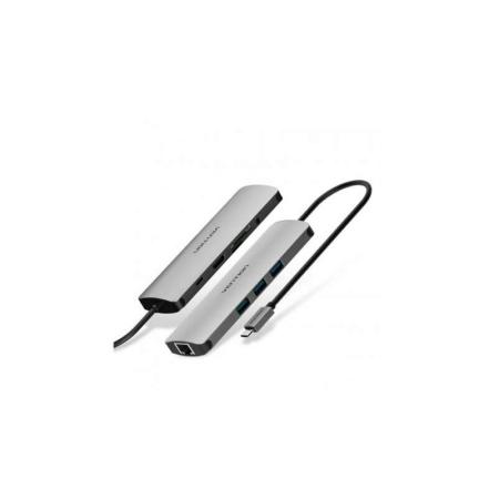 Мультифункциональный хаб Vention USB Type C 9 в 1 Мультифункциональный хаб Vention USB Type C 9 в 1 (TPYBB), купить в Краснодаре