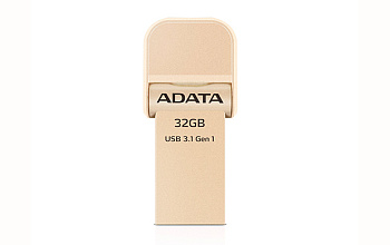 Флеш накопитель 32GB A-DATA i-Memory AI920, USB 3.1/Lightning, Gold