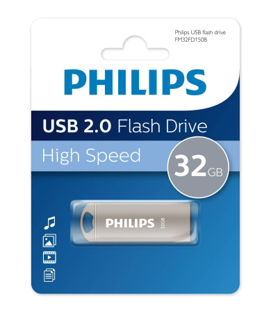 Флеш накопитель 32GB PHILIPS IRON 2.0 32GB, USB 2.0, купить в Краснодаре