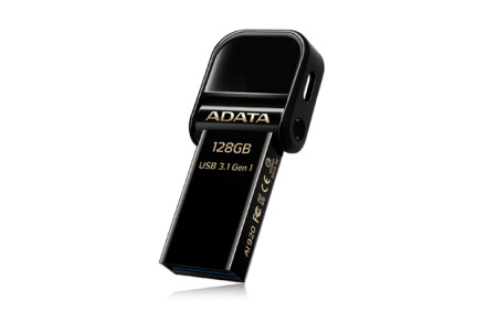 Флеш накопитель 128GB A-DATA i-Memory AI920, USB 3.1/Lightning, Glossy Black, купить в Краснодаре