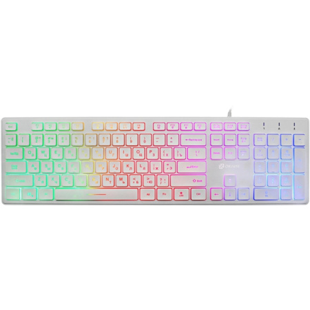 Клавиатура Oklick 550ML белый USB slim Multimedia LED Oklick 1061618, купить в Краснодаре