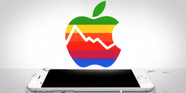 Картинка падение прибыли Apple