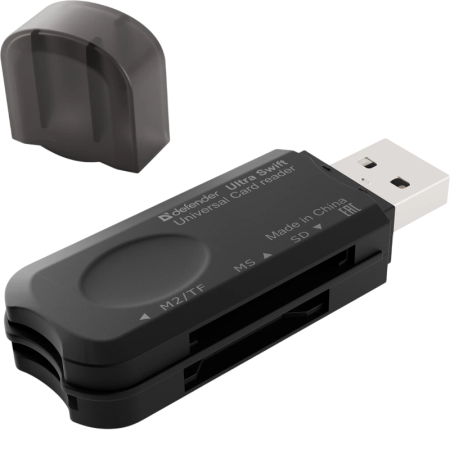 Defender Универсальный картридер Ultra Swift USB 2.0, 4 слота Defender 83262, купить в Краснодаре
