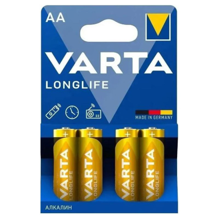 Батарейка AA Varta LONGLIFE LR6 AA (04106101414), купить в Краснодаре