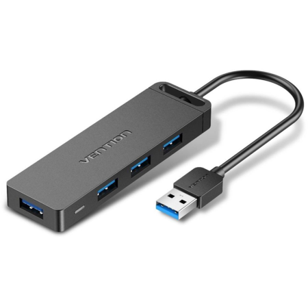 Концентратор Vention OTG USB 3.0 на 4 порта Черный - 1м. Vention OTG USB 3.0 на 4 порта (CHLBF), купить в Краснодаре