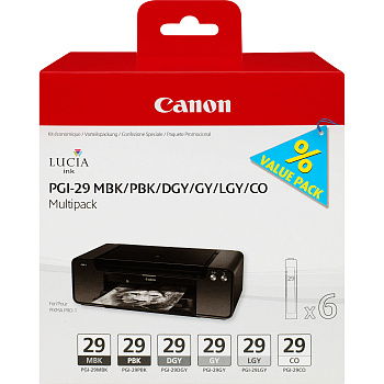 Набор CANON PGI-29 MBK/PBK/DGY/GY/LGY/CO MULTI (4868B018)