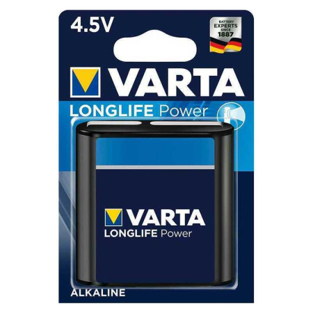 Батарейка Батарейка Varta LONGLIFE POWER (HIGH ENERGY) 3LR12 BL1 Alkaline 4.5V (4912) (1/10/100) (4912121411), купить в Краснодаре