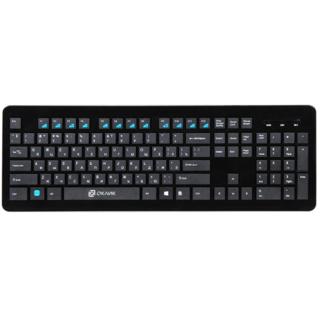 Клавиатура Oklick 870S черный USB беспроводная slim Multimedia Oklick 368218, купить в Краснодаре