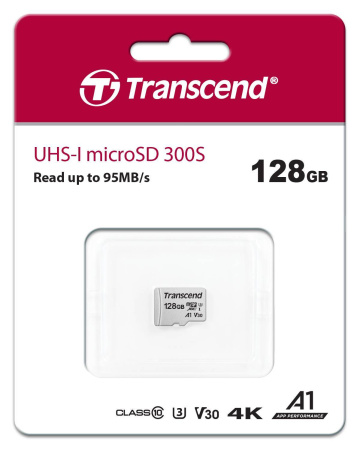 Флеш карта microSD 128GB Transcend microSDXC Class 10 UHS-I U3, V30, A1, (без адаптера), TLC, купить в Краснодаре